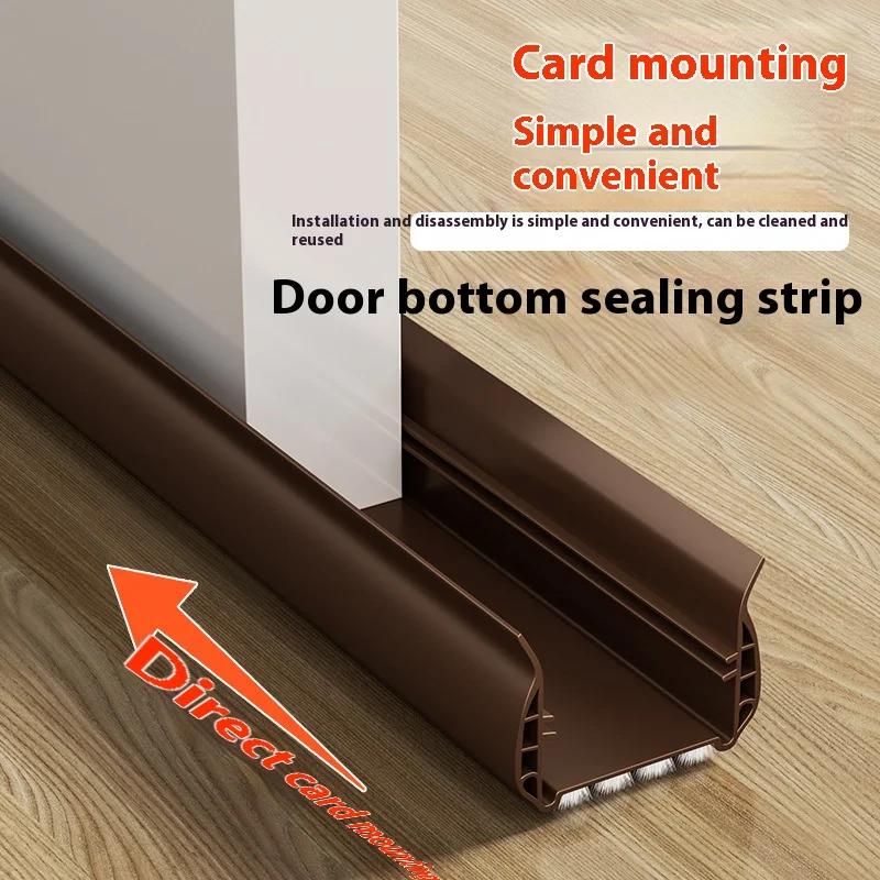 1pc Self-adhesive Door Bottom Sealing Strip Bedroom Soundproof PVC Draught Excluder Insect Prevention Home Door Draft Stopper