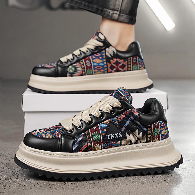 Fashion Men Casual Shoes Platform Non-slip Men's Walking Sneakers Lightweight Male Running Shoes Breathable Platform Sport Shoes