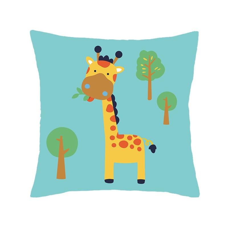 Juste de coussin de luxe avec imprimé animal de dessin animé, petit tigre mignon, taie d'oreiller, décoration d'intérieur, bureau, canapé, voiture