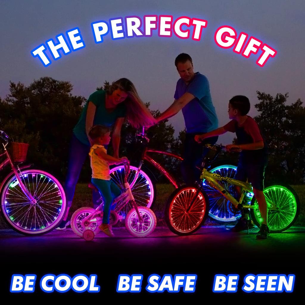 Activ Life Bicycle Spoke Light Color Fun wheel light accessory for beach mountain BMX road tandem folding and (1 Tire, Changing) - cycling, biking,