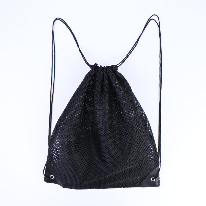 Mesh Drawstring Backpack Bag Breathable Grocery Fruit Storage Sack Multifunction Foldable Ventilated Net Pouch For Sports Gym