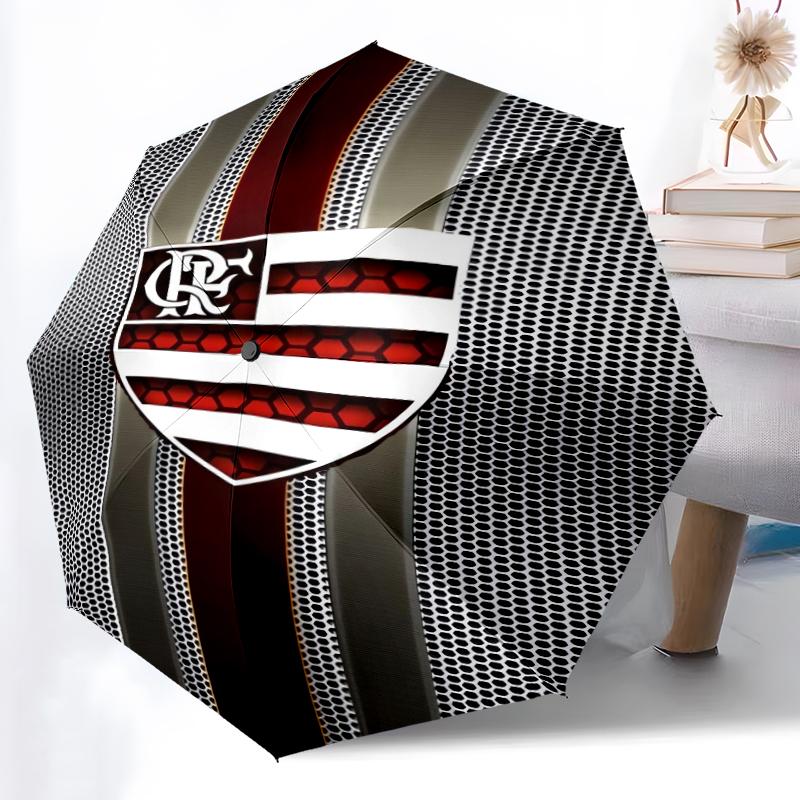 1pc Sturdy 8-Bone Auto Umbrella, Rangers FC Umbrella, Digital Printed, Foldable Umbrella for On-the-Go Outdoor Use