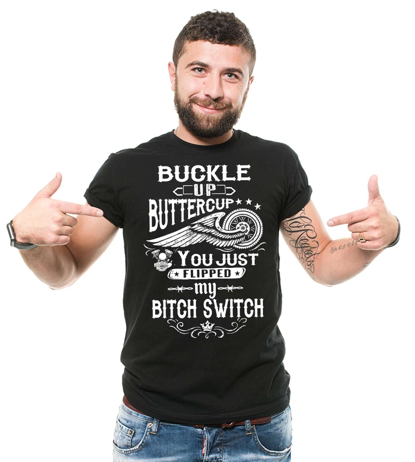 Buckle Up Buttercup Shirt Funny Saying Shirt Bike Biker Shirt Motorcycle Rider S