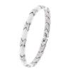 Bracelet - LOLA VAN DER KEEN - Nara - Solid Rhodium-Plated 925 Silver - White Ceramic - Alternating Links