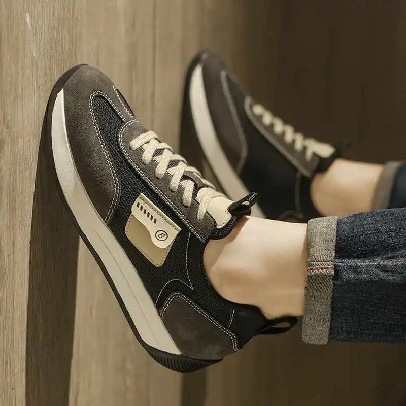 Fashion Flat-heeled Appearance Increases Casual Mens Shoes Vulcanize Sneakers 44 For Adults Sports Casual Trainners Celebrity News