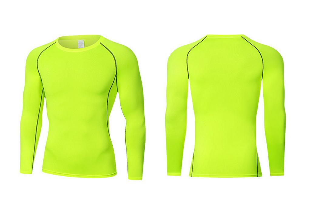 Maglia Compressiva a Maniche Lunghe ad Asciugatura Rapida da Uomo per Sport & Allenamento