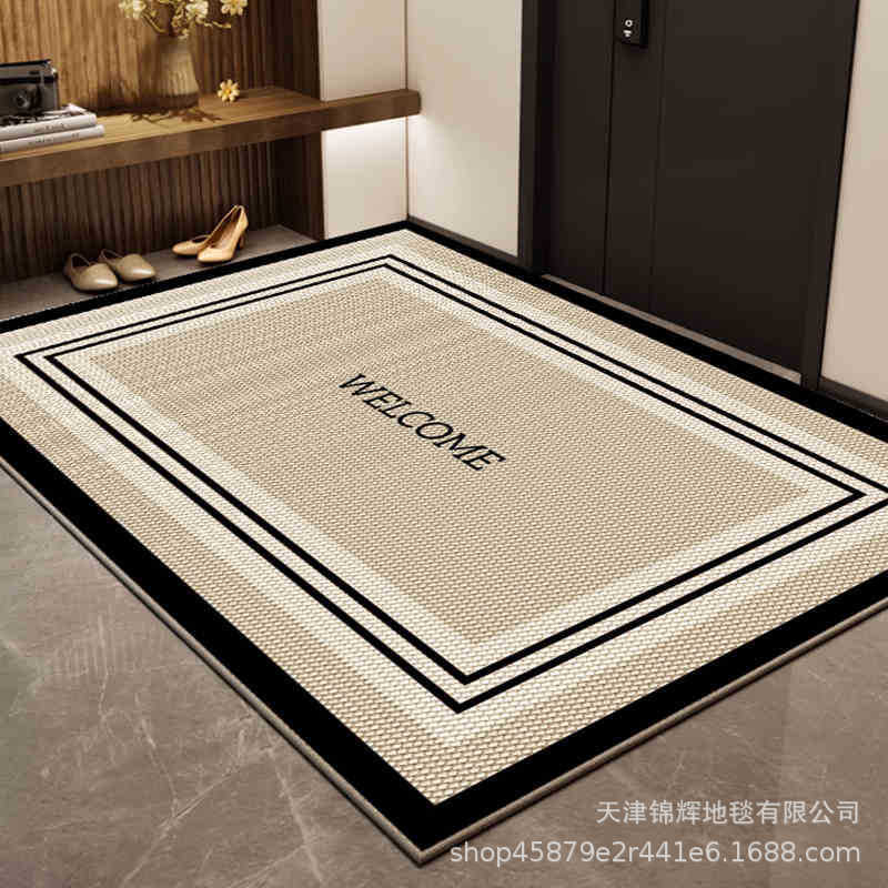 New Chinese-Style Entrance Door Porch Ring Fleece Floor Mat, Advanced Sense Of Door Entry, Dirt-Resistant And Easy To Take Care Of