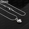 925 Sterling Silver Fashion Heart-Shaped Pendant Necklace - Exquisite Wedding Jewelry