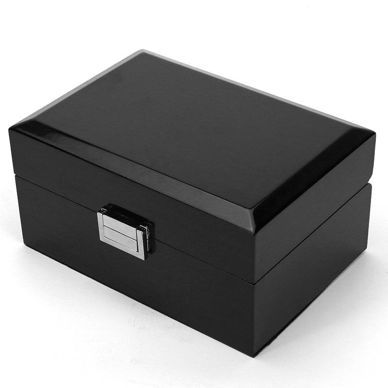 Premium Ebony Wood Lacquered Jewelry and Watch Box