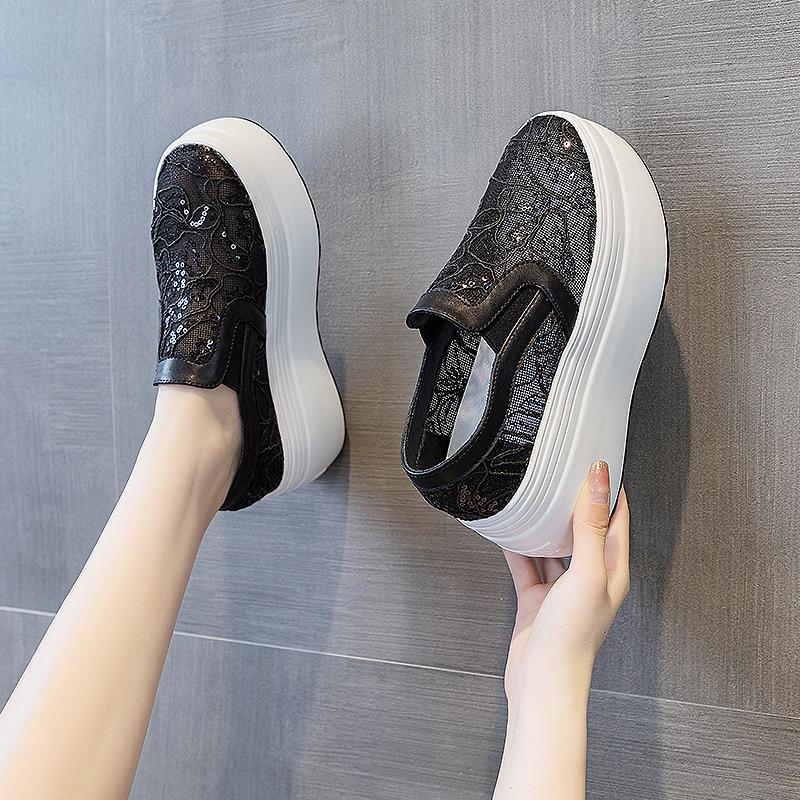 

Fujin/Новинка 2023 года, 8 см, кружевная модная летняя обувь на танкетке, повседневные удобные сандалии на танкетке, брендовая дышащая обувь высокого качества 39 чёрный