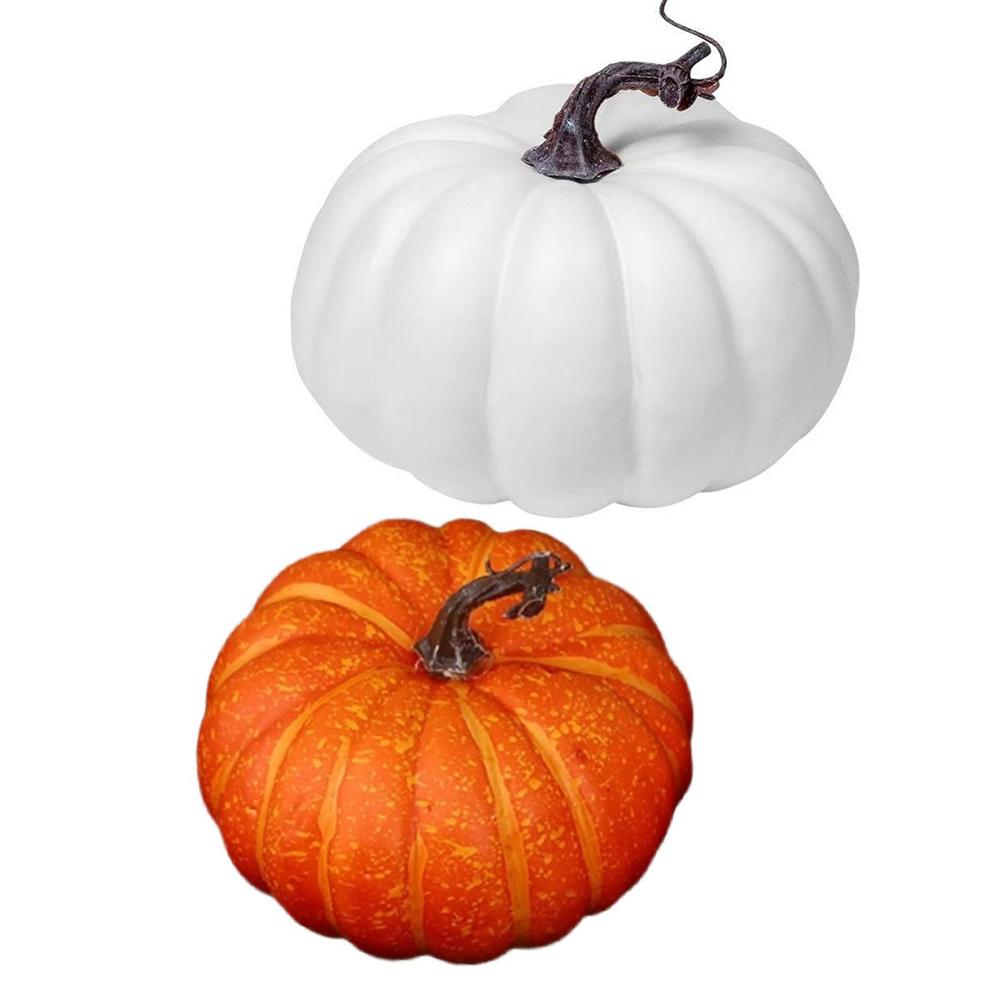 Artificial Pumpkins for Halloween and Fall Home Display Featuring Lifelike Shape and Removable Skin for Creative Touches