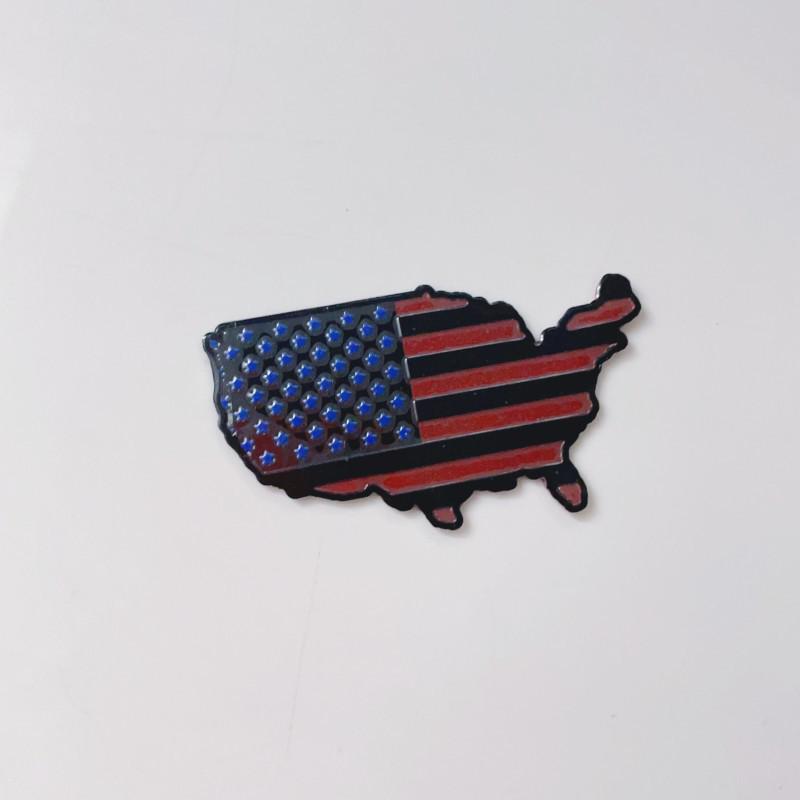USA Flag Metal Car Sticker for American Trucks & Pickups - Suitable for Fender & Rear Emblem
