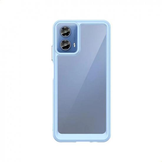 

Phone Case For Motorola Moto G34 , Clear Transparent Phone Case Cover For Motorola Moto G34 світло-синій колір