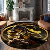 1pc Mortal Kombat4 Print Round Carpet Chair Round Carpet Suitable for Bedroom Living Room Home Decorative Carpet