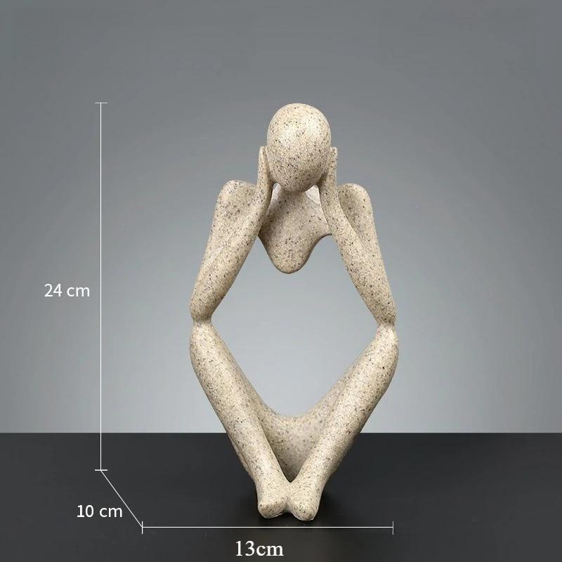

Human Figure Sculpture Modern Resin Art Decor for Living Room Bar Cabinet Office Entryway Desk Minimalist Home Decor Statue