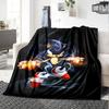 Shadow Hedgehog Flannel Blanket Super Soft Warm Cozy Blanket For Sofa Bed Office Travel Allseason Home Decor Gift