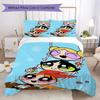 Powerpuff Girls Cartoon Prints bedding, duvet cover and pillowcases, birthday gift (1 duvet cover + 2 pillowcases, pillow insert not included)JM009