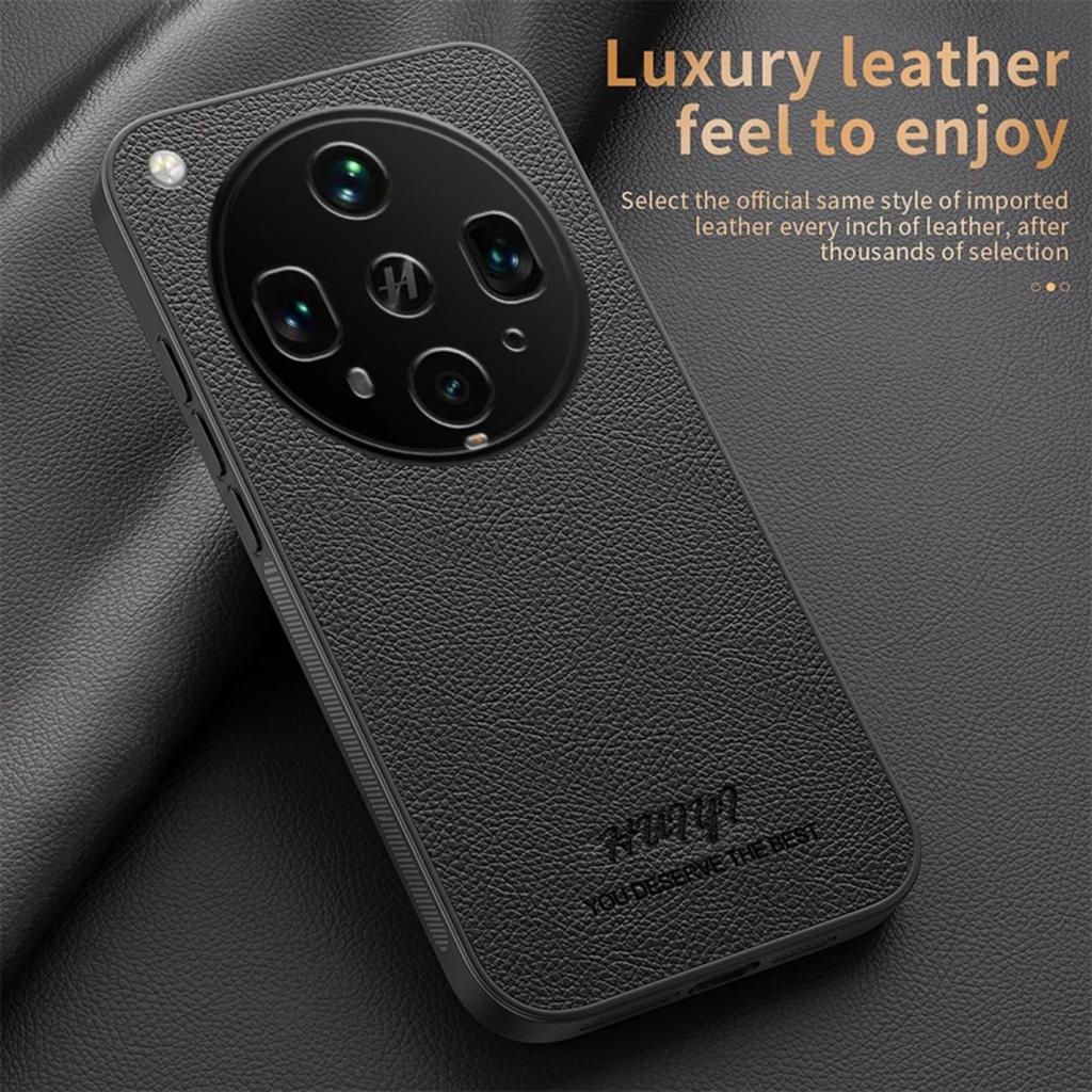 Leather Magsafe Case for Oppo Find X8 Ultra Car Magnetic Holder Wireless Charging Silicone Hard Phone Cover FindX8Ultra PKJ110