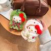 Cartoon Cute Christmas Dress Up Hello Kitty Plush Keychain Backpack Hanging Decoration Plush Toy Pendant Keyring  Year Gift