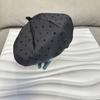 Korean Polka Dot Cloud Beret Female Spring Summer Big Head Circumference Retro Versatile Painter Hat Showing Face Small Bud Hat