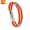 Nationalflaggenfarben PU-Leder-Geflechtarmband - Weltcup-Edition