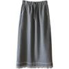 Bi Zheng 2025 Korean Style Lace Trim Slimming Midi Skirt with Slit for Women