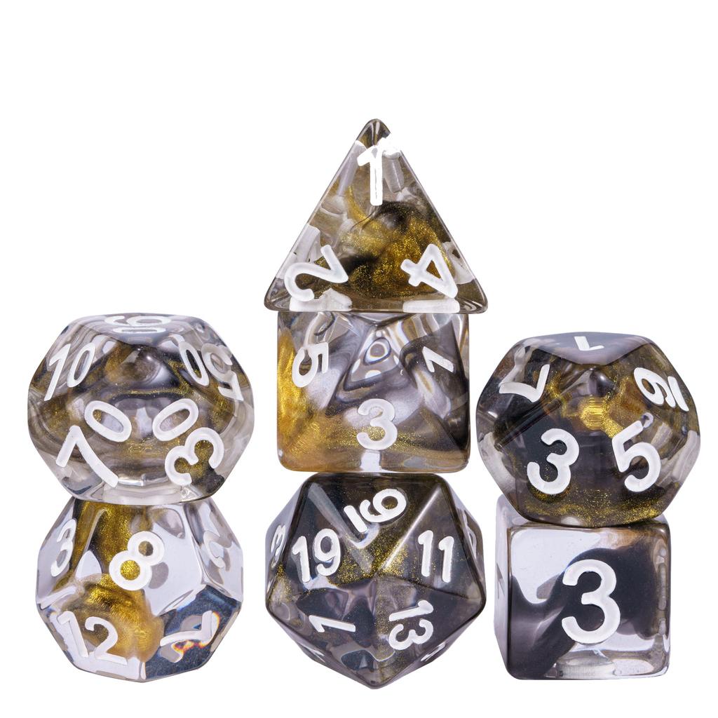 Cusdie Cool Magma DND Dice 7pcs Polyhedral Dice Set for Dungeons & Dragons Role Playing Board Games --Multiple Color Options