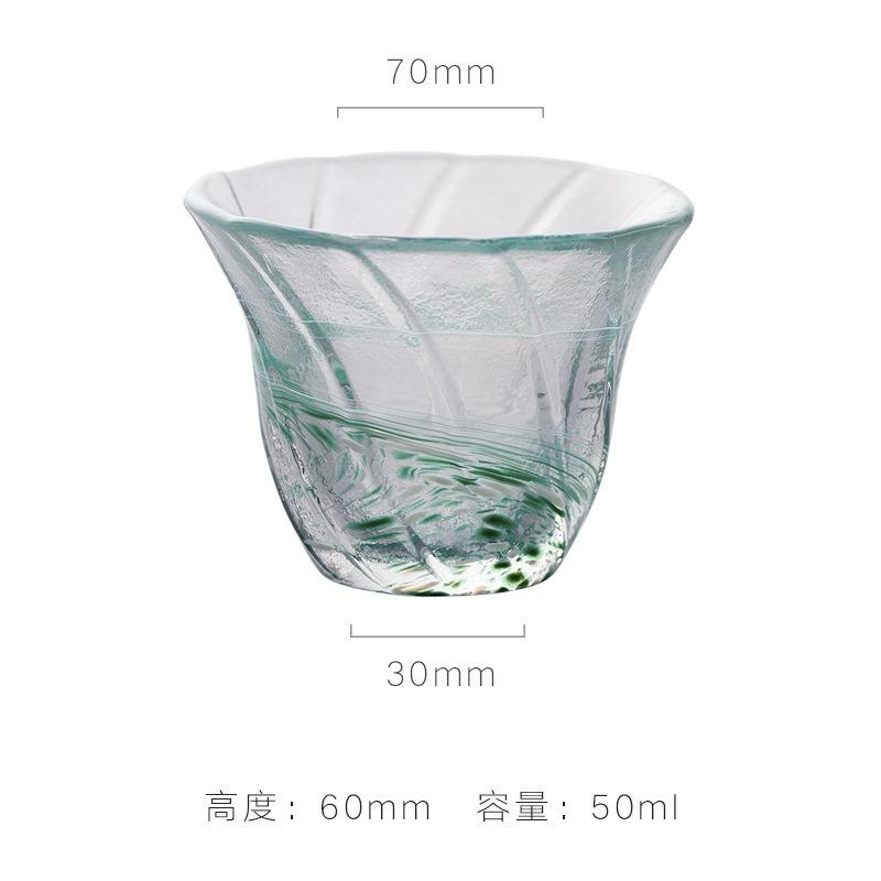Creative Glass Tea Cup Japanese Style Transparent Heat-resistant Glass Master Cup Household Kung Fu Teaware Accessories 2025 New