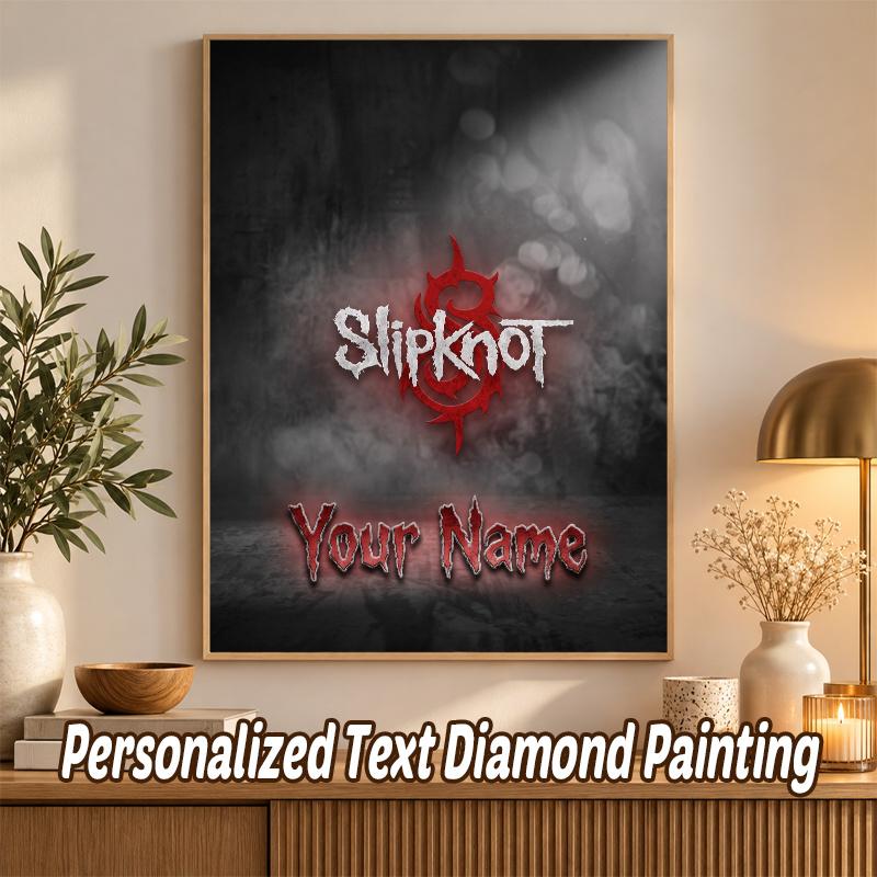 Slipknot Custom Name Text 5D Diamond Painting Kit DIY Full Drill Diamond Art Decoration