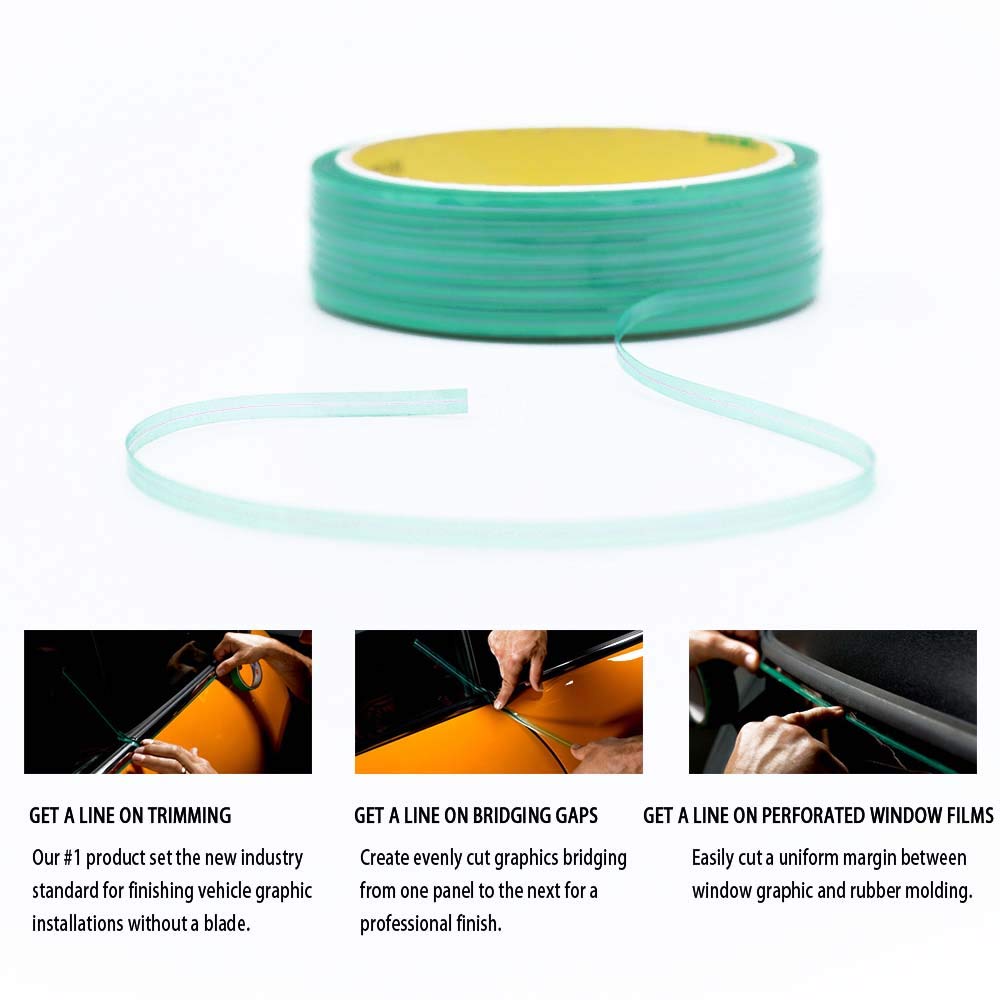 Mock ST Knifeless Tape Design Line Finish Line Vinyl Warp Cutting Tape (50M with Accessories)