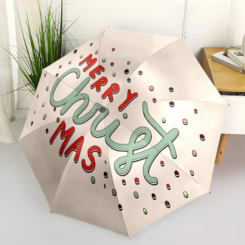 

1pc Christmas Decorations Automatic Open/close Folding Umbrella, Compact Portable Travel Umbrella, Durable Construction yy251230121
