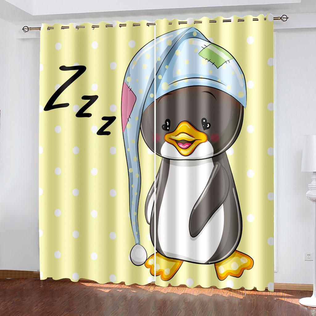 

Thin Shading Curtain for Kids, Cartoon Animals, Elephant, Koala, Turtle, Deer, Children s Bedroom, Living Room Hooks, Free Shipp 100W130H(CM)40x51in&Grommet Top