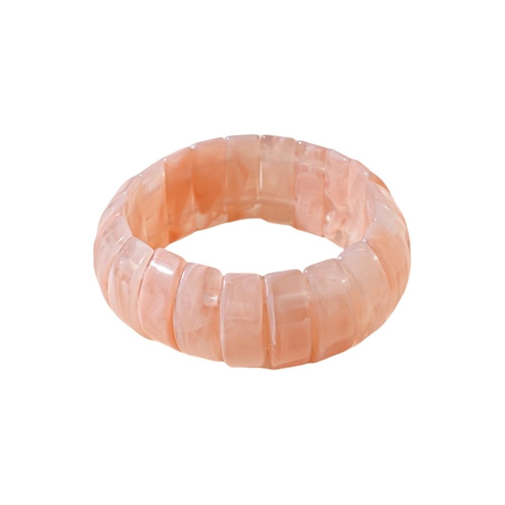 Wide Rectangle Irregular Wide Bracelet Bohemian Retro Hand Ring Acrylic Bangle  Lady Girls