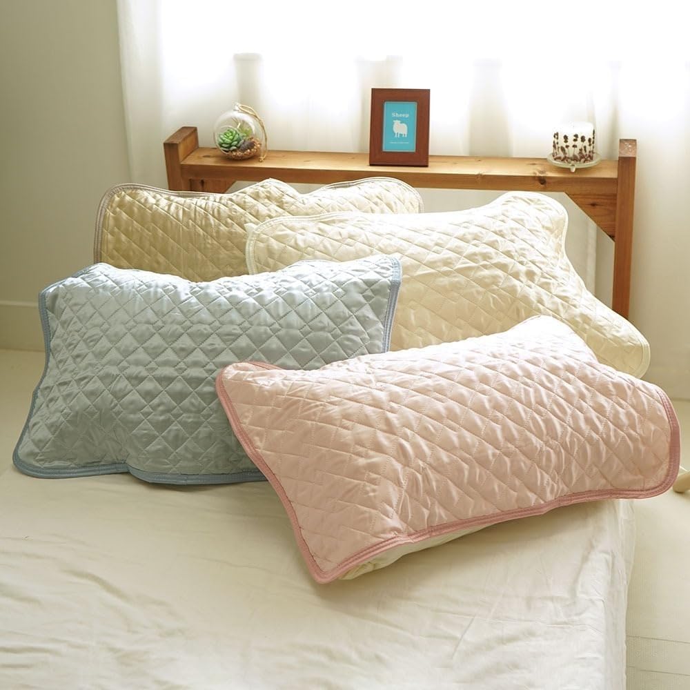 Ee Futonya Silk Pillow Silk Absorbent Hair Skin Care Japanese-Made 100% Pad, 43x63cm, Washable, Moisturizing, Beauty, Satin, Cover, Reversible,