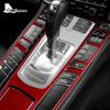 Autocollant en fibre de carbone véritable pour Porsche Panamera 2010 2011 2012 2013 2024 2015 2016 Panneau de commande central de voiture, panneau de vitesse, garniture intérieure