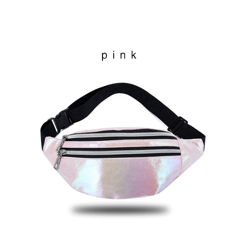 Fashion Laser belt bag, Women Trendy Zipper Front Waist Bag with Adjustable Strap Bum Bag belt bag