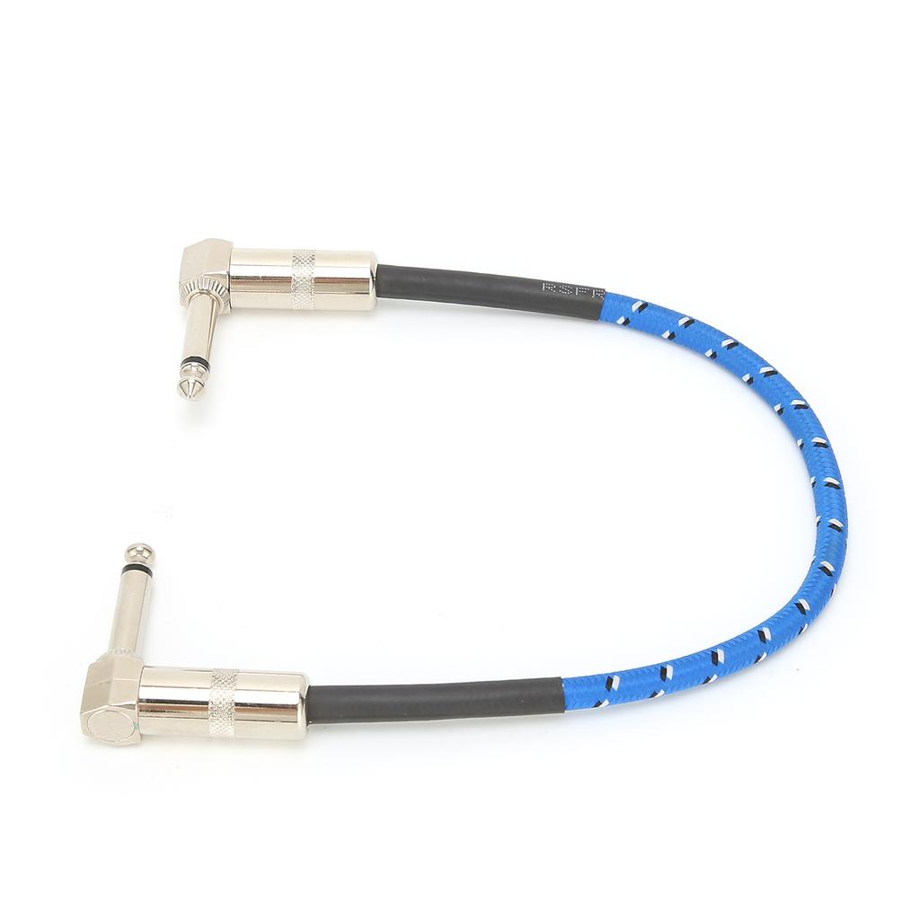 6.35mm Electric Guitar Effect Cable with Double 90 Degrees  Elbow Guitar Effector Wire SupplyBlue