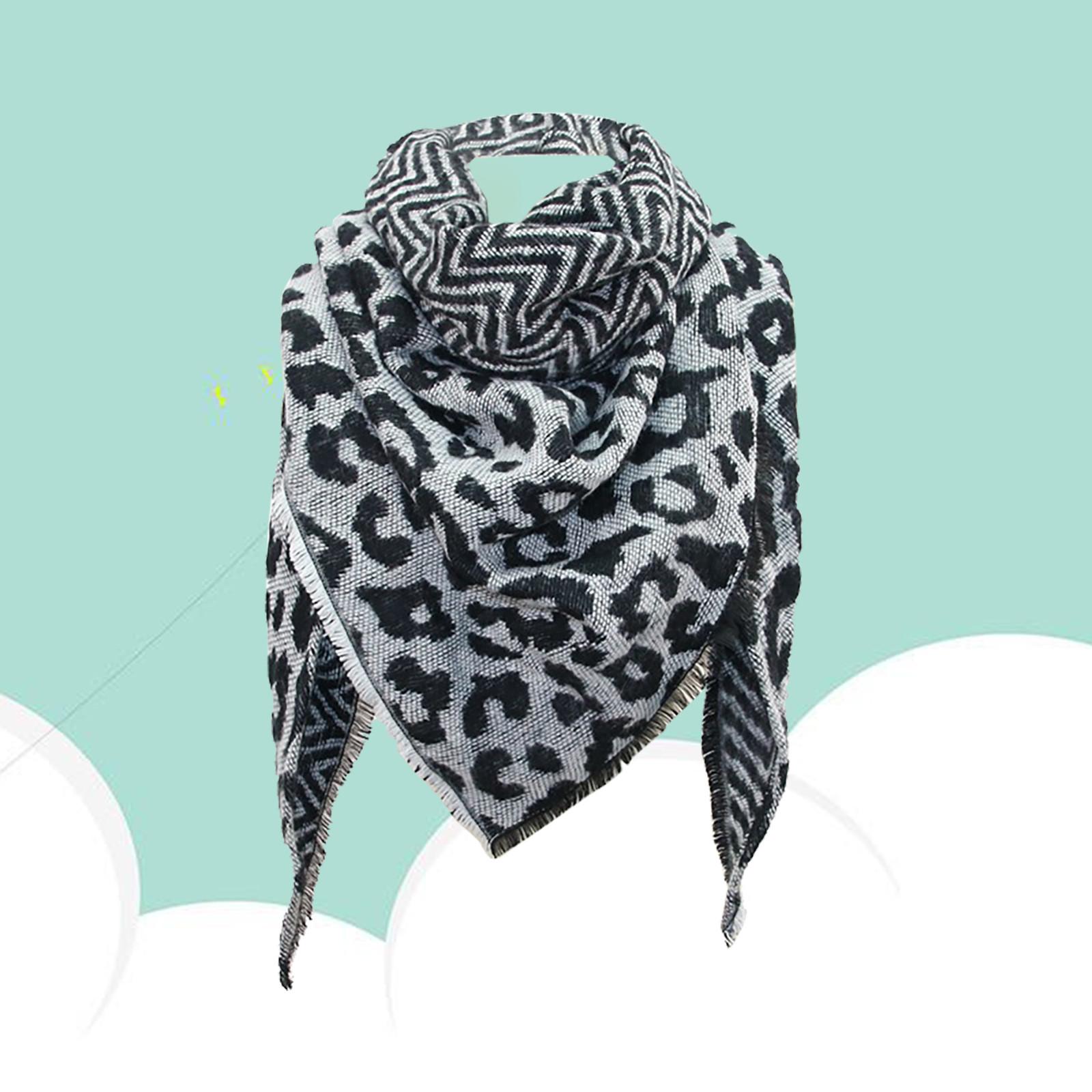 

Женская шаль из искусственного кашемира с леопардовым принтом, длинный шарф 140x140x190см 140x140x190cm