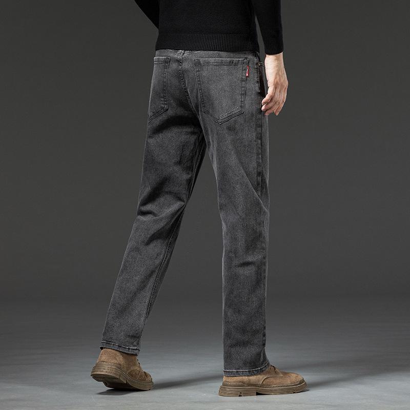 Men's Casual Straight Jeans: High-Quality, Elastic, Wrinkle-Resistant, and Wear-Resistant with Premium Xinjiang Cotton