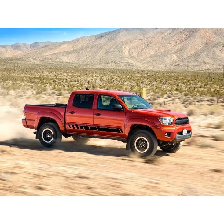 Ramuel Car Auto Racing Body Side Stripes Vinyl Modified Stripe Decal Cars Side Door Stickers Decorative Decals Exterior Accessories For Pickup Truck