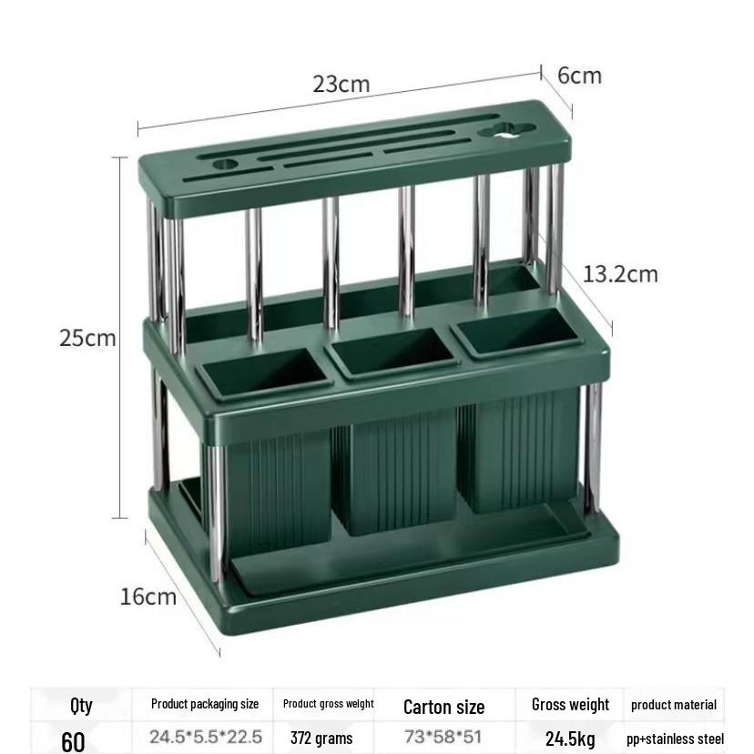 Elegant Multi-functional Kitchen Countertop Utensil Rack