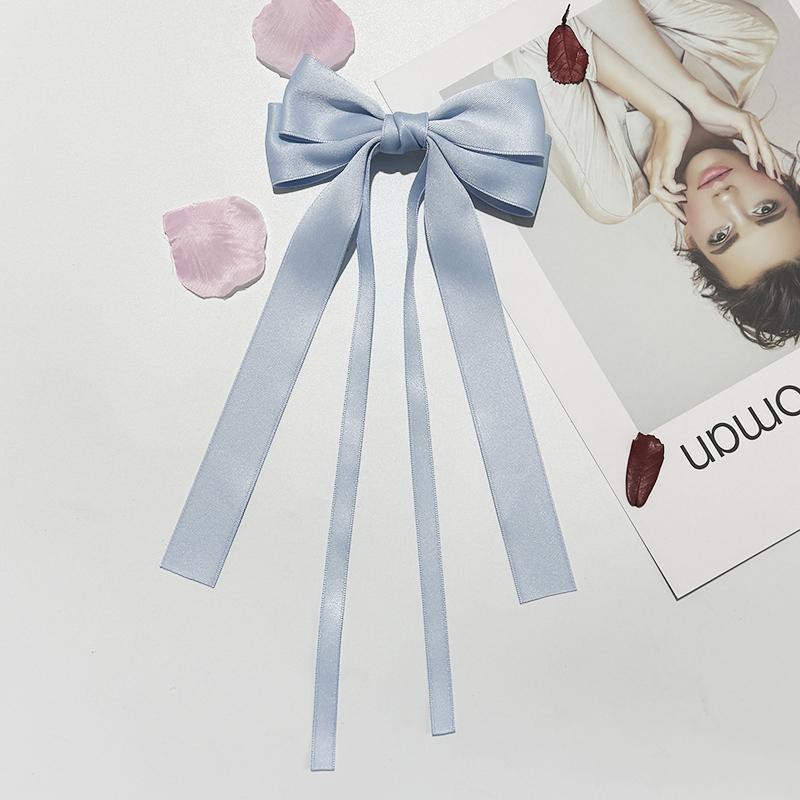 Fashion Fabric Ribbon Hair Bow Hairpin for Women Girls Hair Clips Solid Double Bow Top Clip Female Hair Accessories