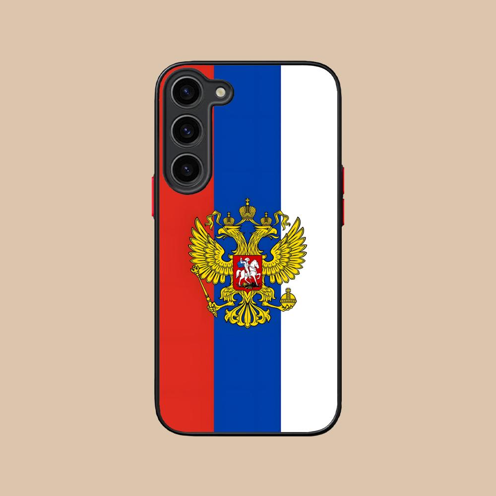Russia Flag Silicone Mobile Phone Case for Samsung Galaxy S26 S25 S24 S23 S22 S21 Plus FE Ultra Colorful Cover