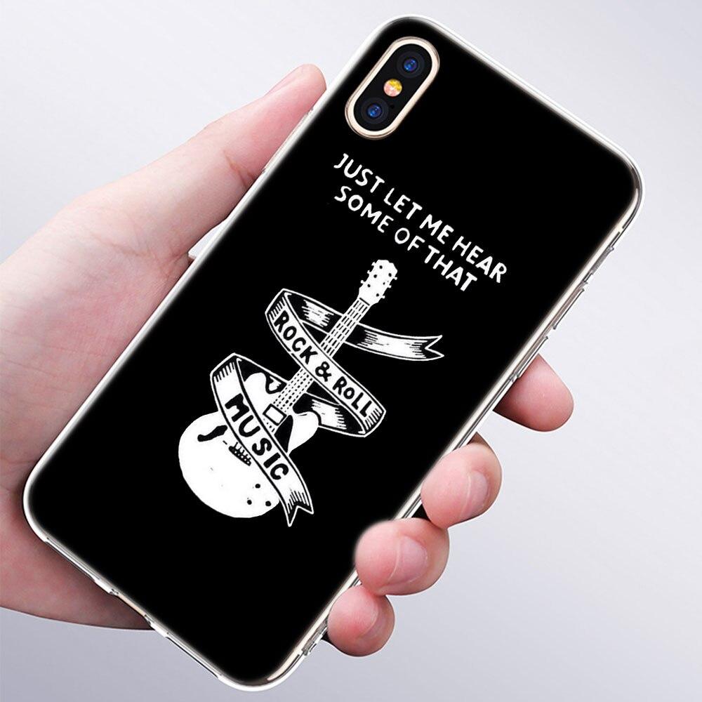 luxury Soft Silicone Phone Case Rock roll skull for Apple iPhone 11 Pro XS Max X XR 6 6S 7 8 Plus 5 5S SE Fashion Cover