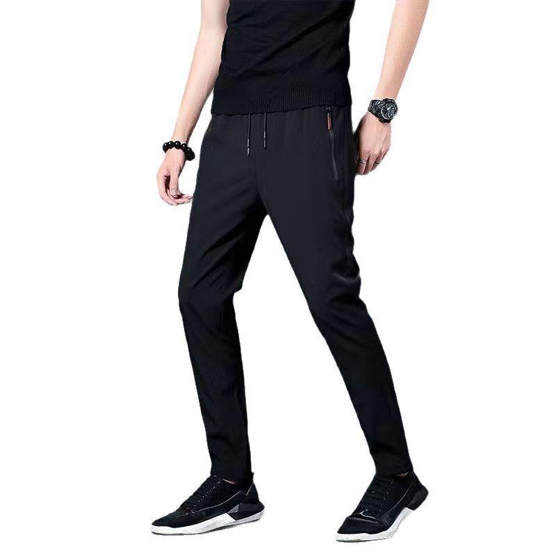 Men's Casual Pants Stretch Slim Fit Elastic Waist Jogger Korean Classic Blue Black Gray Male Brand Trousers 5XL Plus Size
