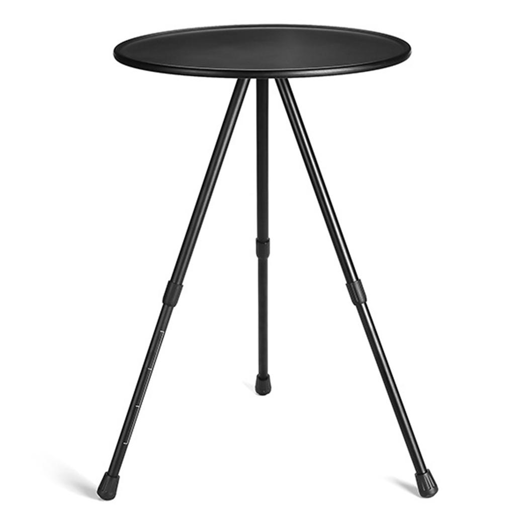 Rundt Klappbord Svart Ultralett Løftbart Sammenleggbart Campingbord i Aluminiumslegering for Utendørs