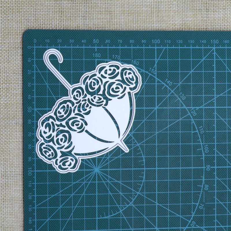 

Рамка для зонтика в виде розы, металлические штампы, украшение для скрапбукинга, дневника, тиснение, шаблон для открытки своими руками серебряный