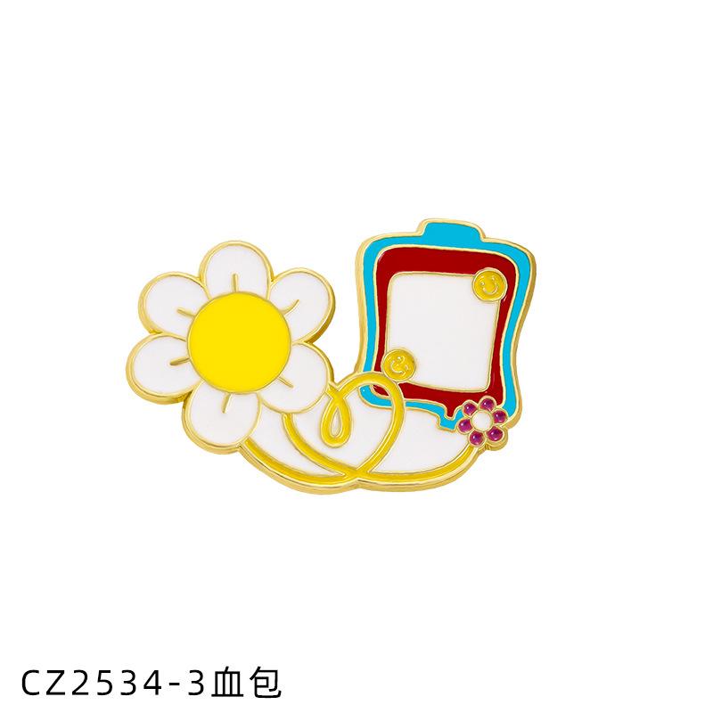 New Medical Series Alloy Brooch Brain Stethoscope Doctor Nurse Pin, Creative Medical Metal Badge