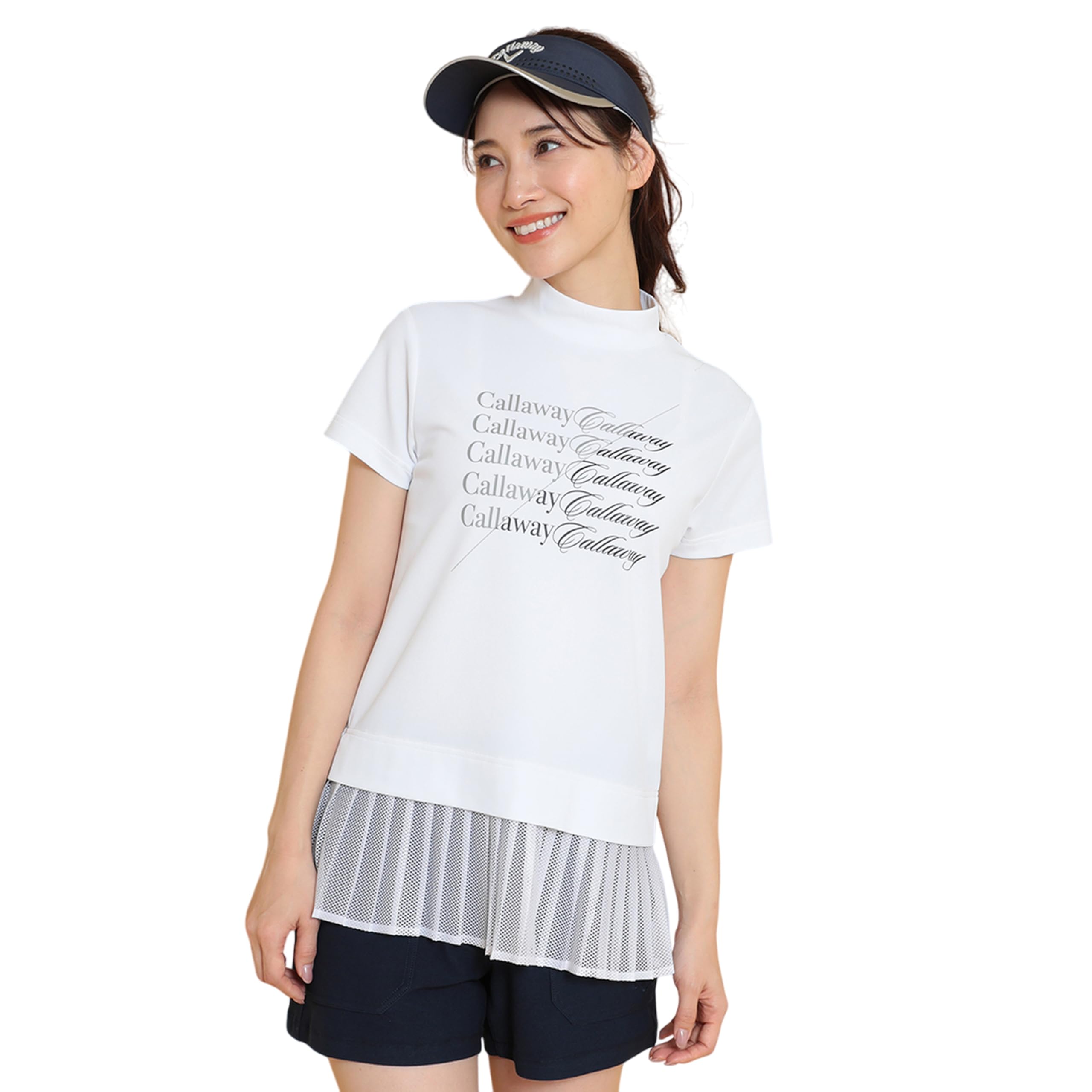 

Callaway Футболка с коротким рукавом и воротником-стойкой UV для C25134211 Размер M Женская (Влагоотводящий, Быстросохнущий, Защита) Гольф, 1030_Белый,