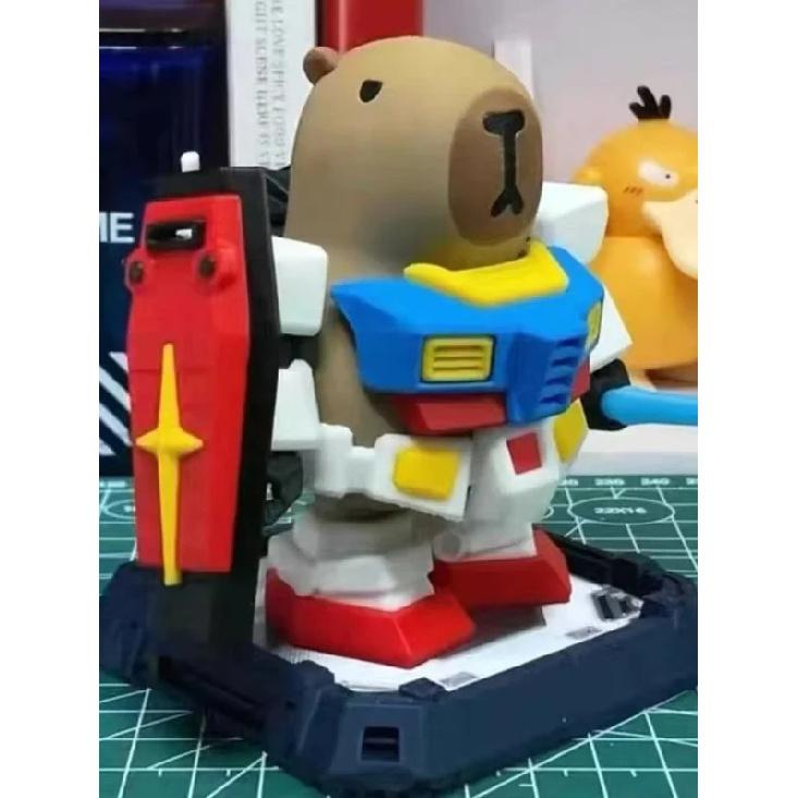 Neue Capibara Rx-78-2 Desktop-Figuren für Spiele Zwerg Magnetische Dekorative Capybara Figuren Spielzeug Geschenke Spielzeug